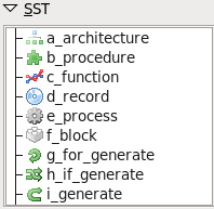 VHDL (not GHDL) hierarchy type icons in SST frame