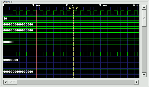 A typical view of the wave subwindow